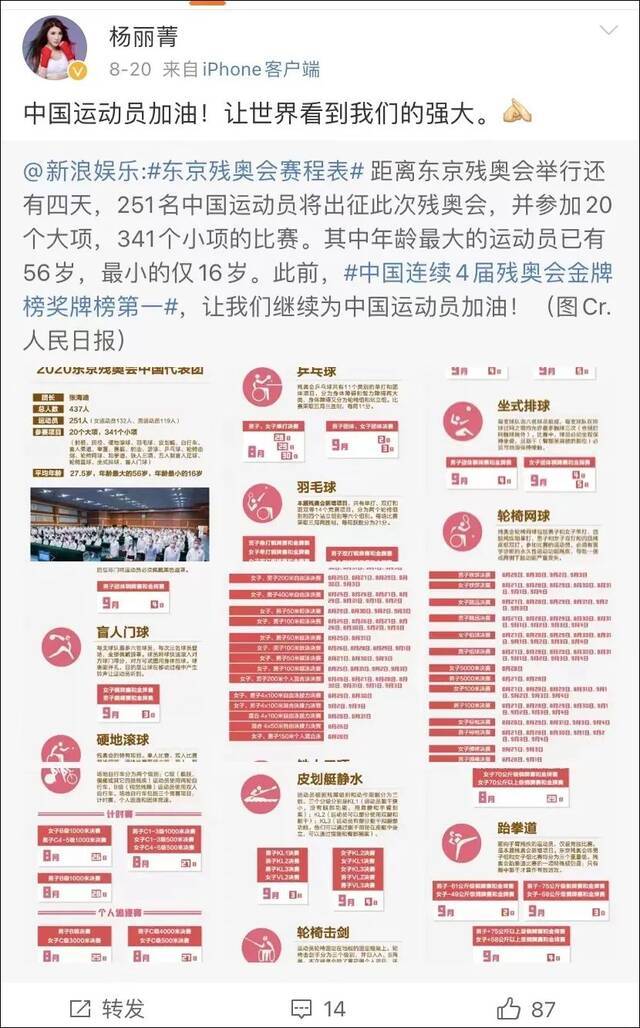 被说不要发爱国信息，台湾艺人杨丽菁回呛：爱国爱党爱人民！