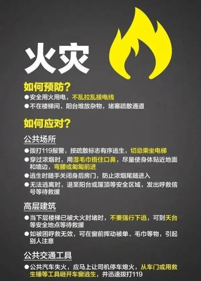 应急科普  第32个国际减灾日，这份自救手册请查收