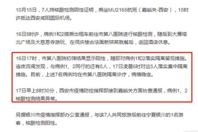 ▲10月18日，西安向社会公开发布确诊病例相关活动轨迹。图/西安发布官方微博截图