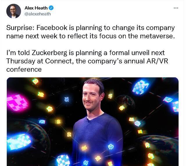 外媒爆料：Facebook，改名！