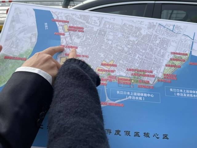 吴淞口规划地图本文图片均为澎湃新闻记者邓玲玮图