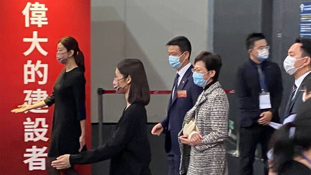 林郑月娥25日出席活动（图片来源：“橙新闻”）