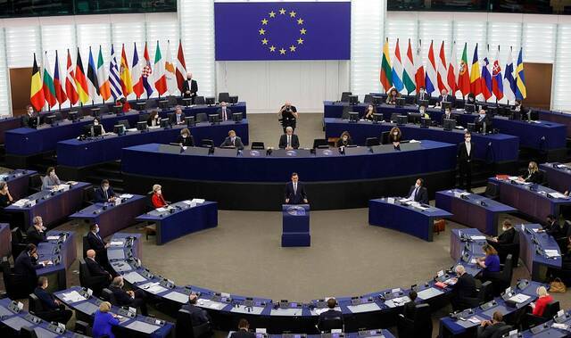 资料图：欧洲议会就波兰问题展开辩论