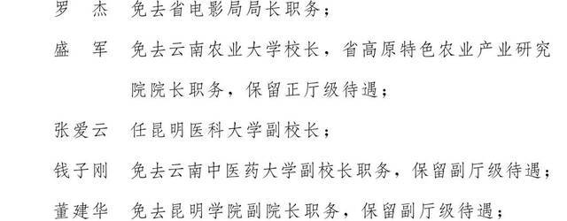 云南省人民政府发布任免职通知，涉及8名干部
