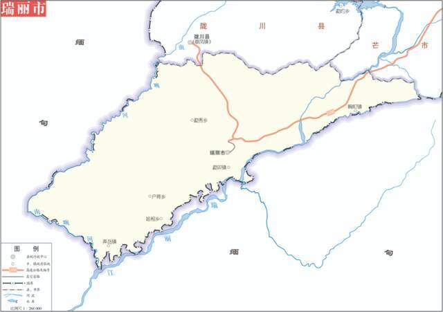 瑞丽地理位置示意图图片来源：自然资源部网站