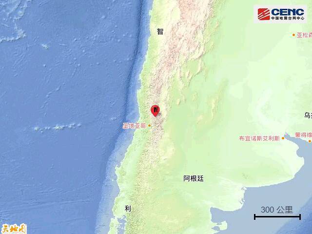 阿根廷发生5.6级地震，震源深度100千米