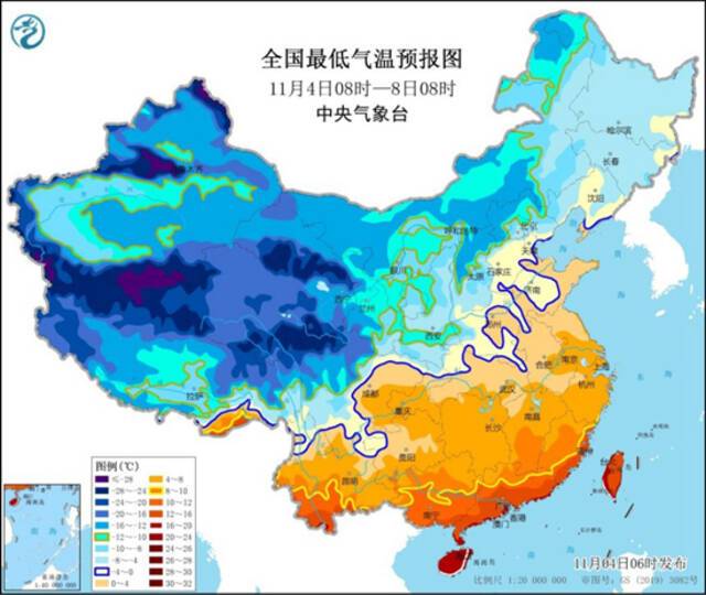 寒潮黄色预警继续发布！局地降温16℃以上