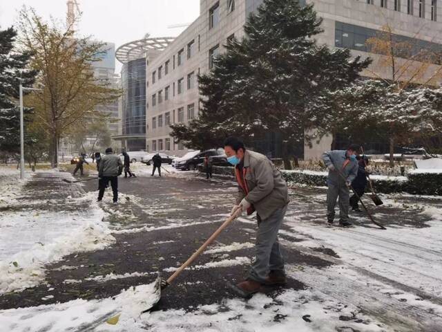 立冬 超级美！北理工喊你看初雪啦！