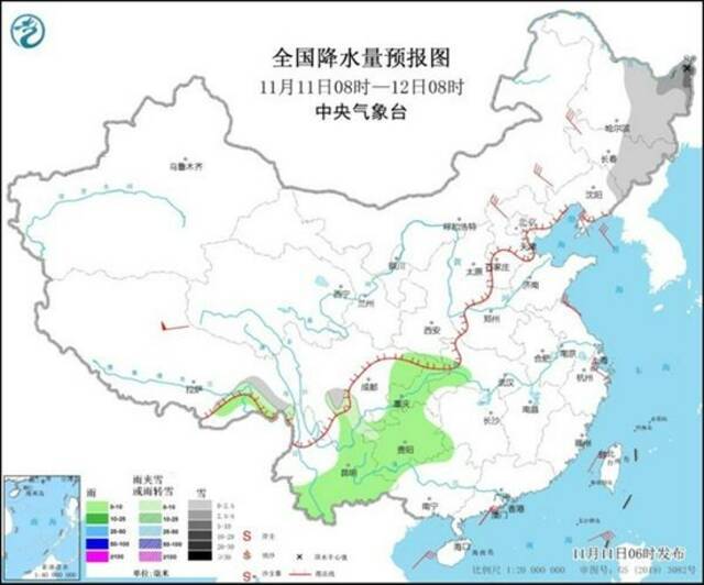 全国大部雨雪稀少气温回升 东北降雪明天彻底结束