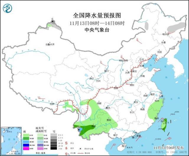 西南地区阴雨频繁雨区东扩 东北气温持续偏低