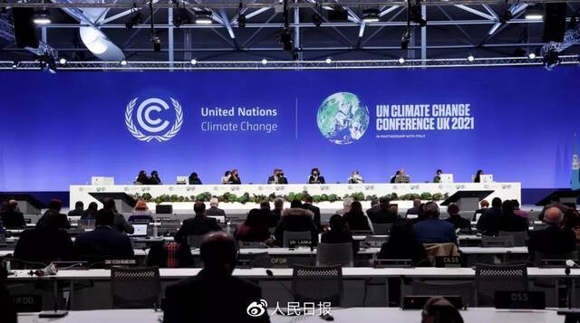《联合国气候变化框架公约》第26次缔约方大会现场。（新华社记者韩岩/摄）