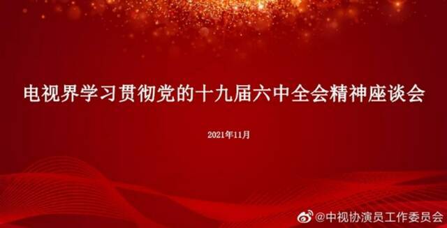 中国视协演员工作委员会召开学习“党的十九届六中全会精神”视频座谈会