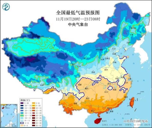 全国大部将迎大风降温 中央气象台发布寒潮蓝色预警