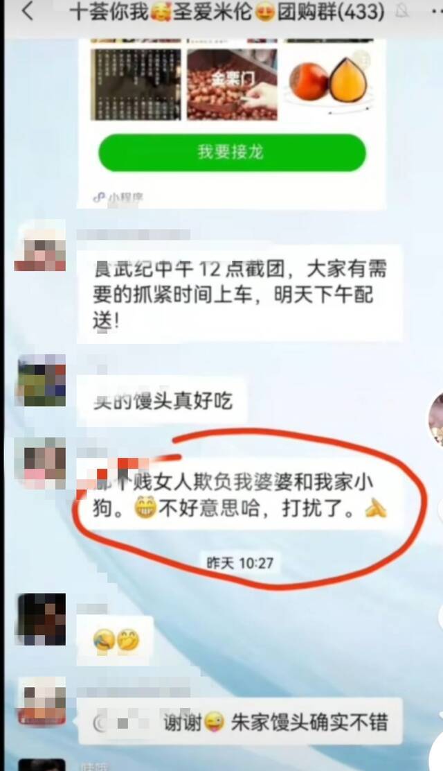 疑似遛狗不牵绳老人儿媳发言