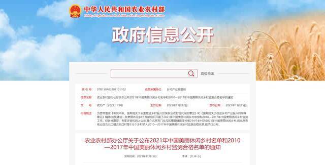 2021年中国美丽休闲乡村名单公布，海南这4个村入选