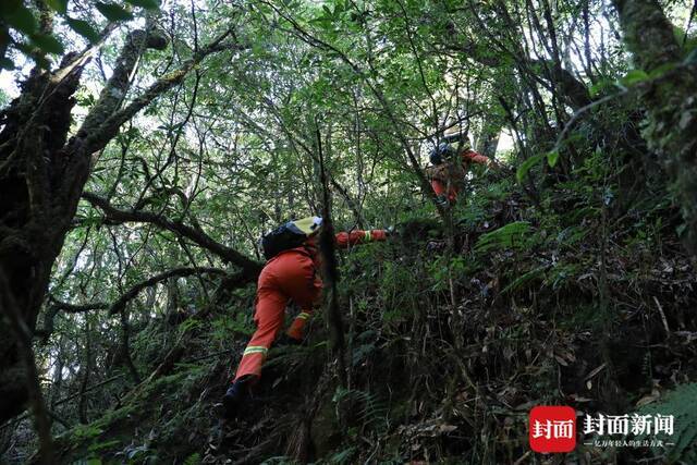 云南哀牢山遇难者遗体转运出山：当晚下了冰雹，救援队有人累倒山上