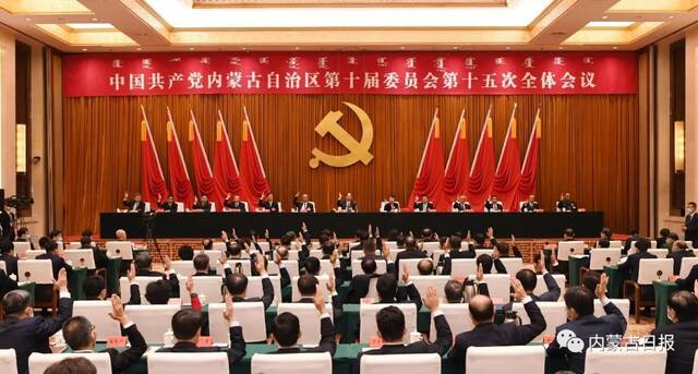 中国共产党内蒙古自治区第十届委员会第十五次全体会议公报