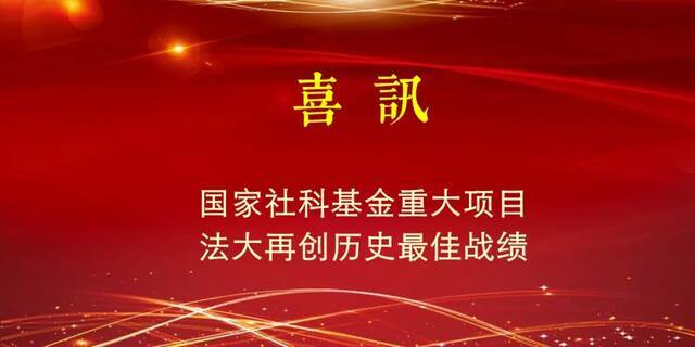 斩获6项！国家社科基金重大项目法大再创历史最佳战绩