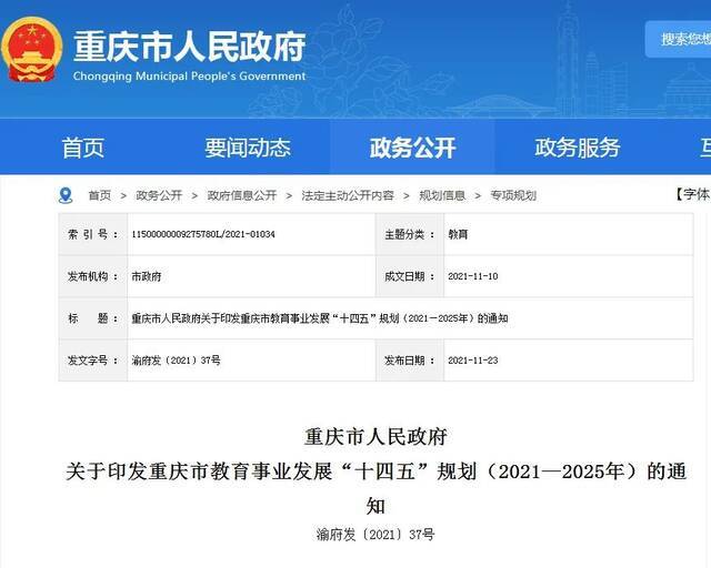重庆市人民政府网截图