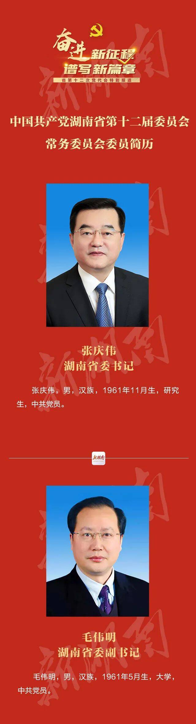 新一届湖南省委常委班子亮相