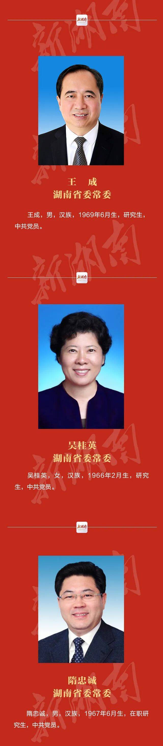 新一届湖南省委常委班子亮相