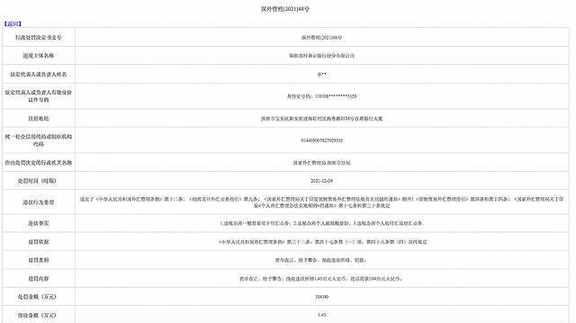 外管局开多张罚单，腾讯财付通外汇业务违规被罚没278万元