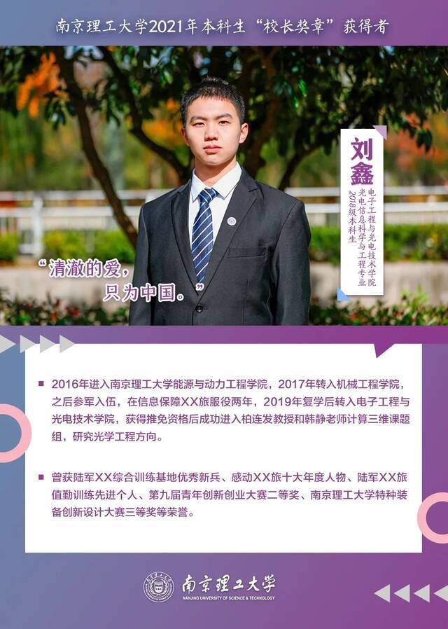 青春榜样！他们是南京理工大学2021年“校长奖章”获得者！