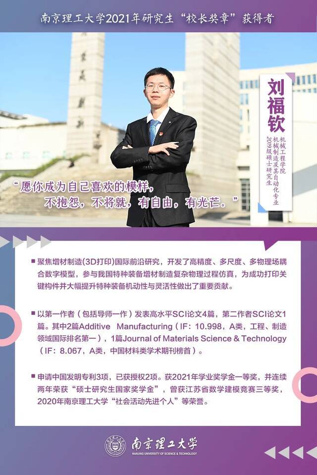 青春榜样！他们是南京理工大学2021年“校长奖章”获得者！