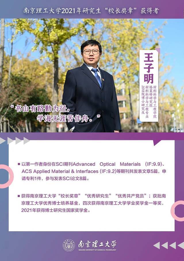 青春榜样！他们是南京理工大学2021年“校长奖章”获得者！