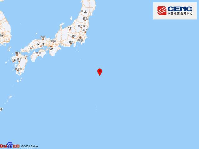 日本本州东南海域发生6.4级地震 震源深度10千米