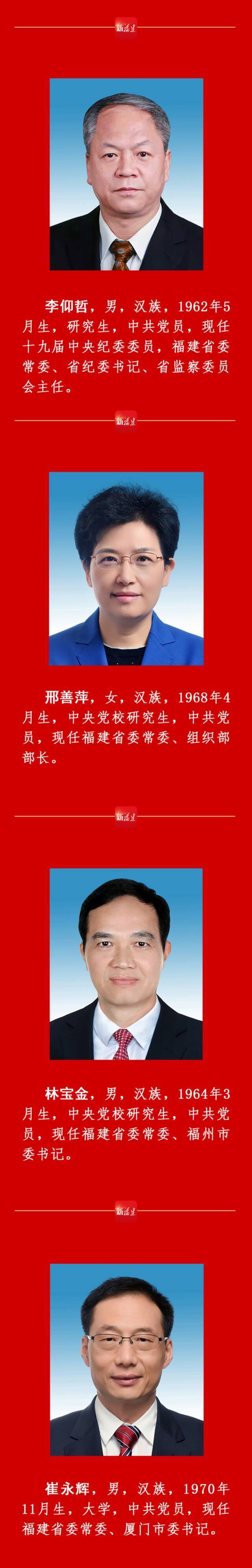 尹力当选福建省委书记，赵龙、罗东川为省委副书记