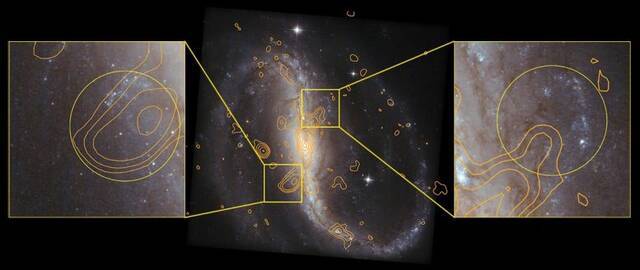 NASA SOFIA揭示螺旋星系NGC 7479看不见的“对立旋臂”