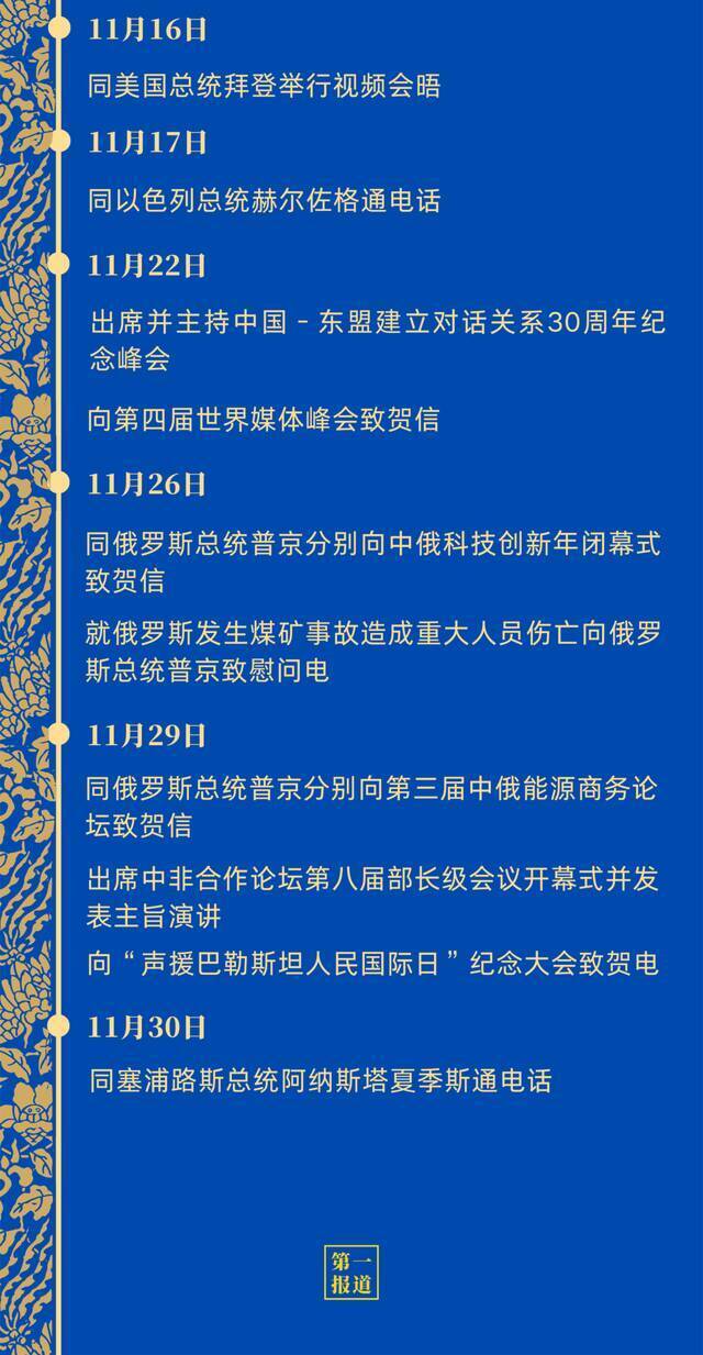 第一报道  11月 中国元首外交彰显四大推动力