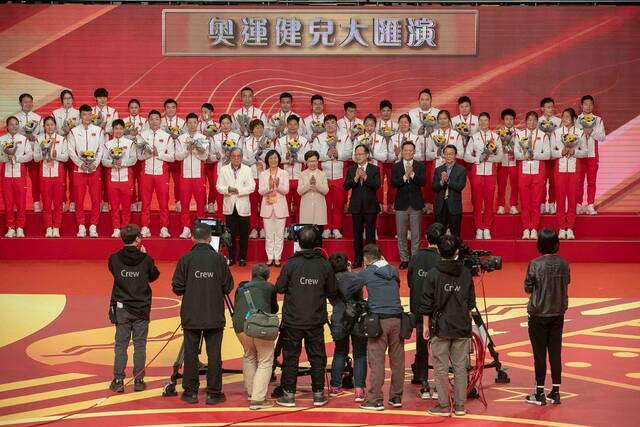 12月4日傍晚，奥运健儿大汇演活动现场图源：视觉中国