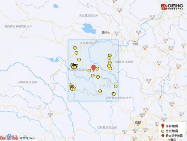 青海果洛州甘德县发生4.7级地震 震源深度9千米