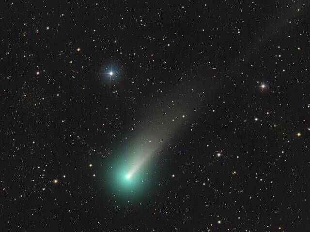 今年第一颗长周期彗星C/2021 A1 Leonard将于本月12日通过地球黎明时分位于天蝎座