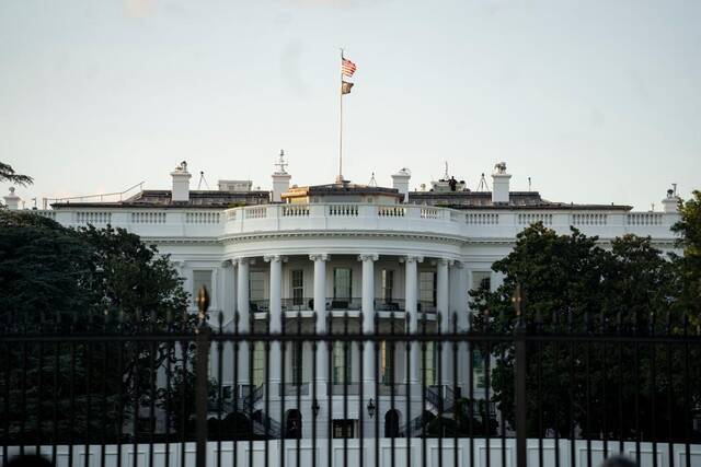 这是9月3日在美国华盛顿拍摄的白宫。（