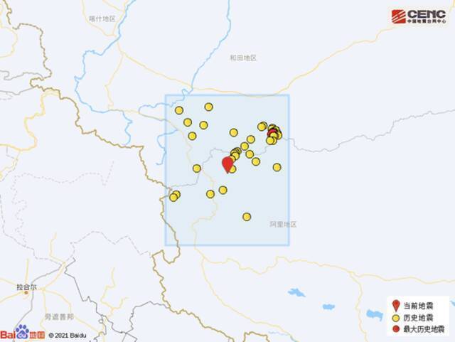 西藏阿里地区日土县发生3.3级地震 震源深度10千米