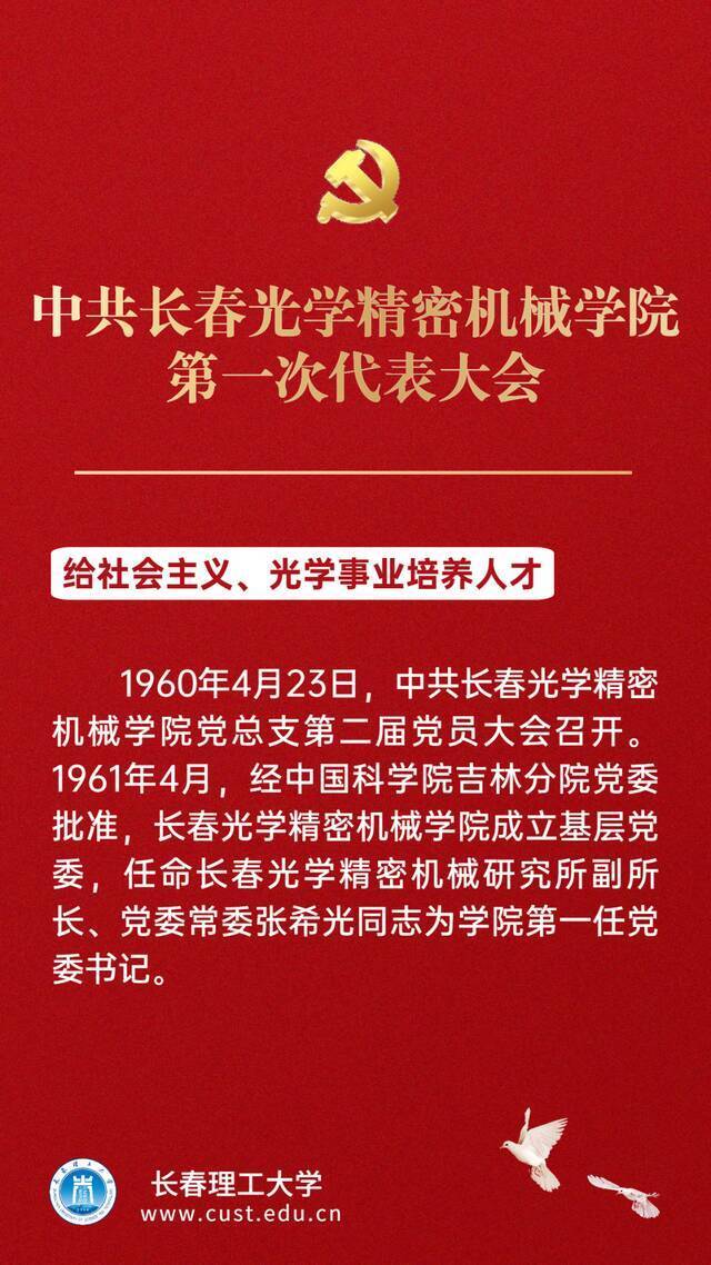 喜迎党代会  那些光辉岁月——长春理工大学历届党代会回眸