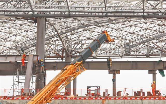 新海港客运枢纽工程加紧建设