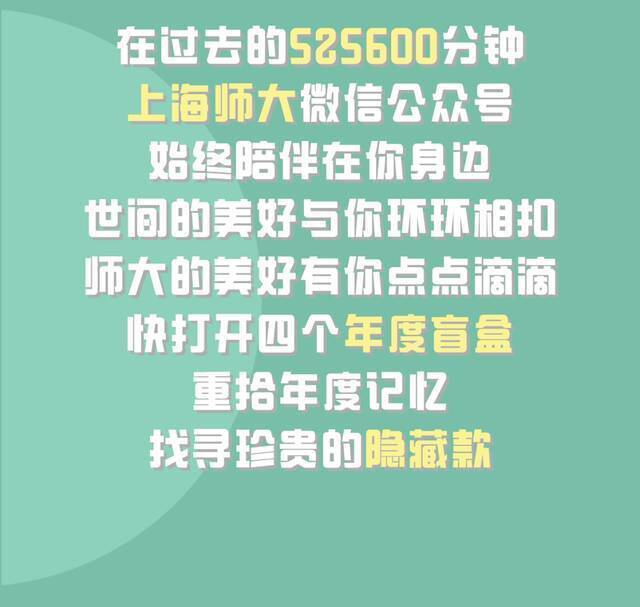 2021感谢有你丨上海师大年度盲盒来啦！