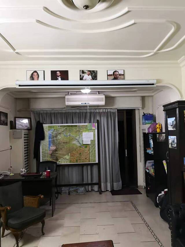 亚历山大团队在大马士革的办公室。澎湃新闻记者汪伦宇图