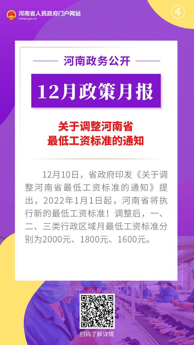 12月，河南省政府出台了这些重要政策