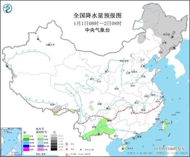 全国大部晴好天气迎新年 东北等地或飘雪