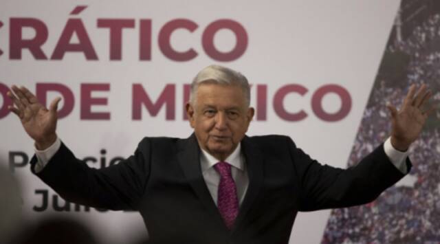 墨西哥总统洛佩斯·奥夫拉多尔资料图
