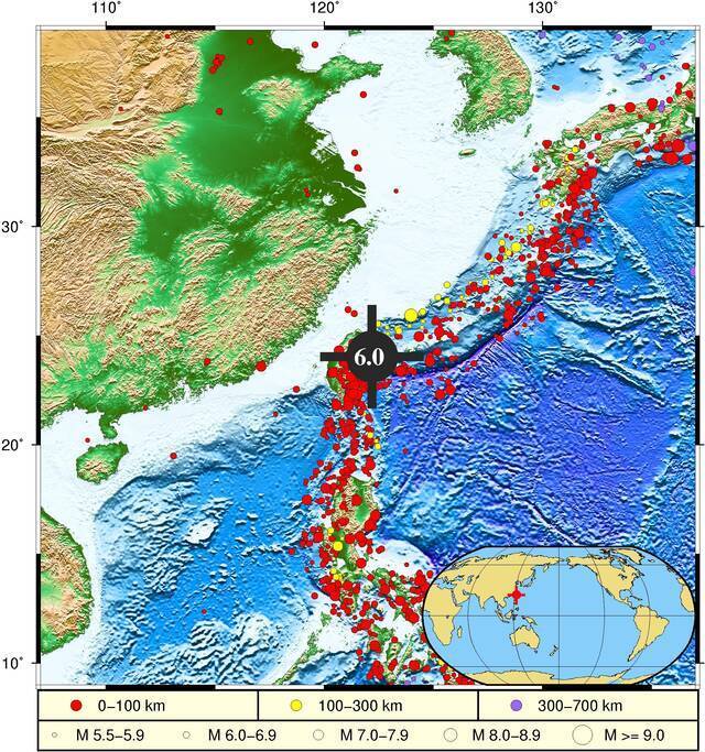 中国台湾地区海域发生6.4级地震 自然资源部：不会引发海啸