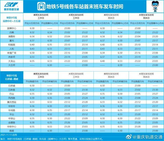 轨道交通最新时刻表出炉！部分末班车发车延至23点