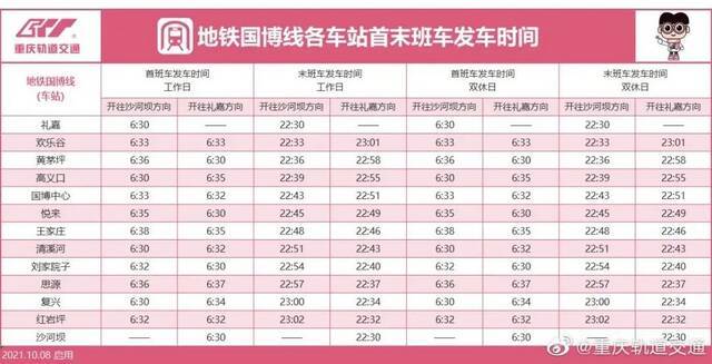 轨道交通最新时刻表出炉！部分末班车发车延至23点