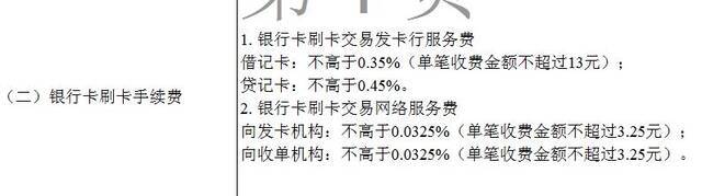 国家发改委：借记卡刷卡服务费不高于0.35%