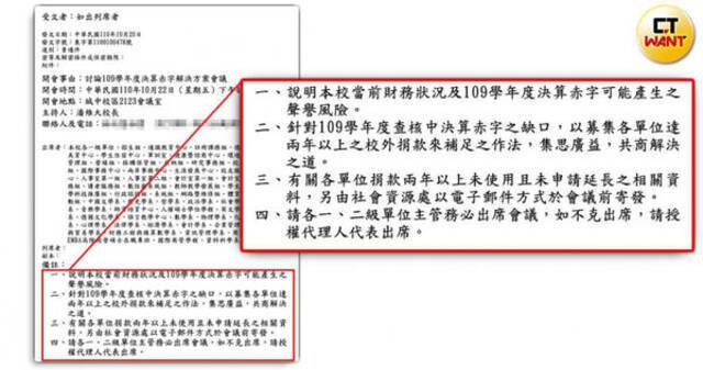 东吴大学校长潘维大发给各系所的公文